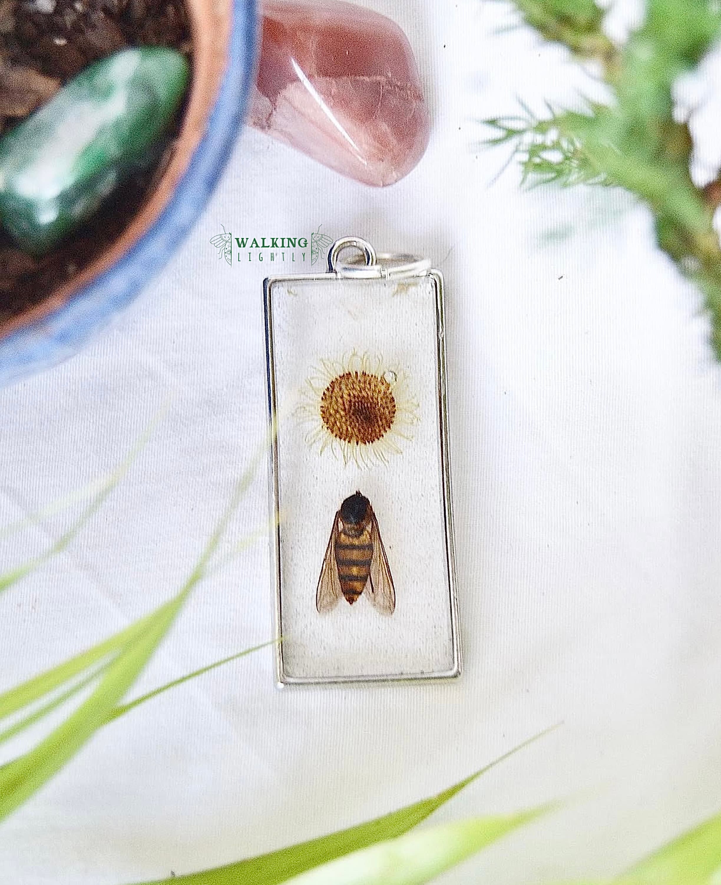 Bee & Flower Pendant