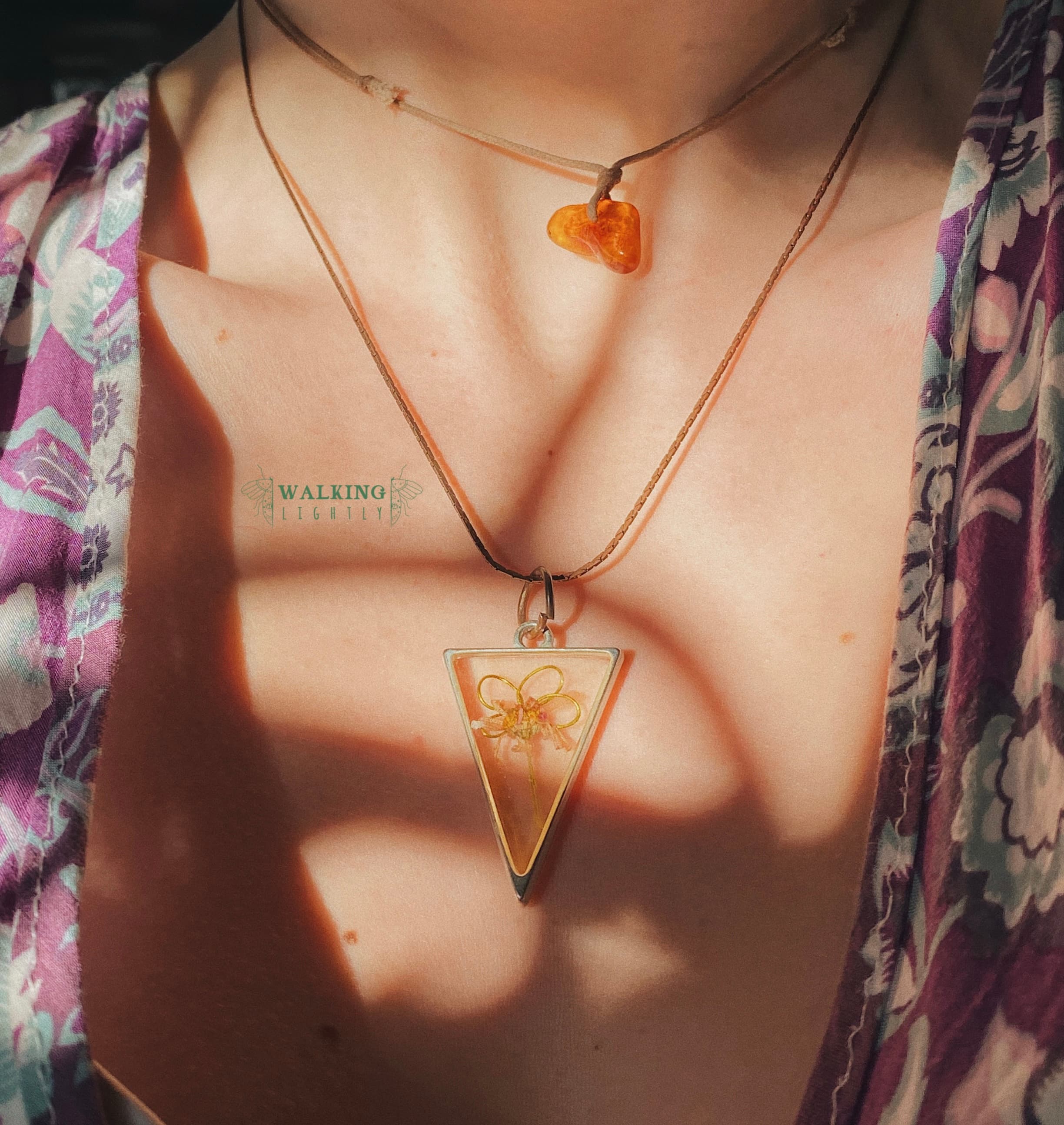 Pressed Flower & Copper Wire