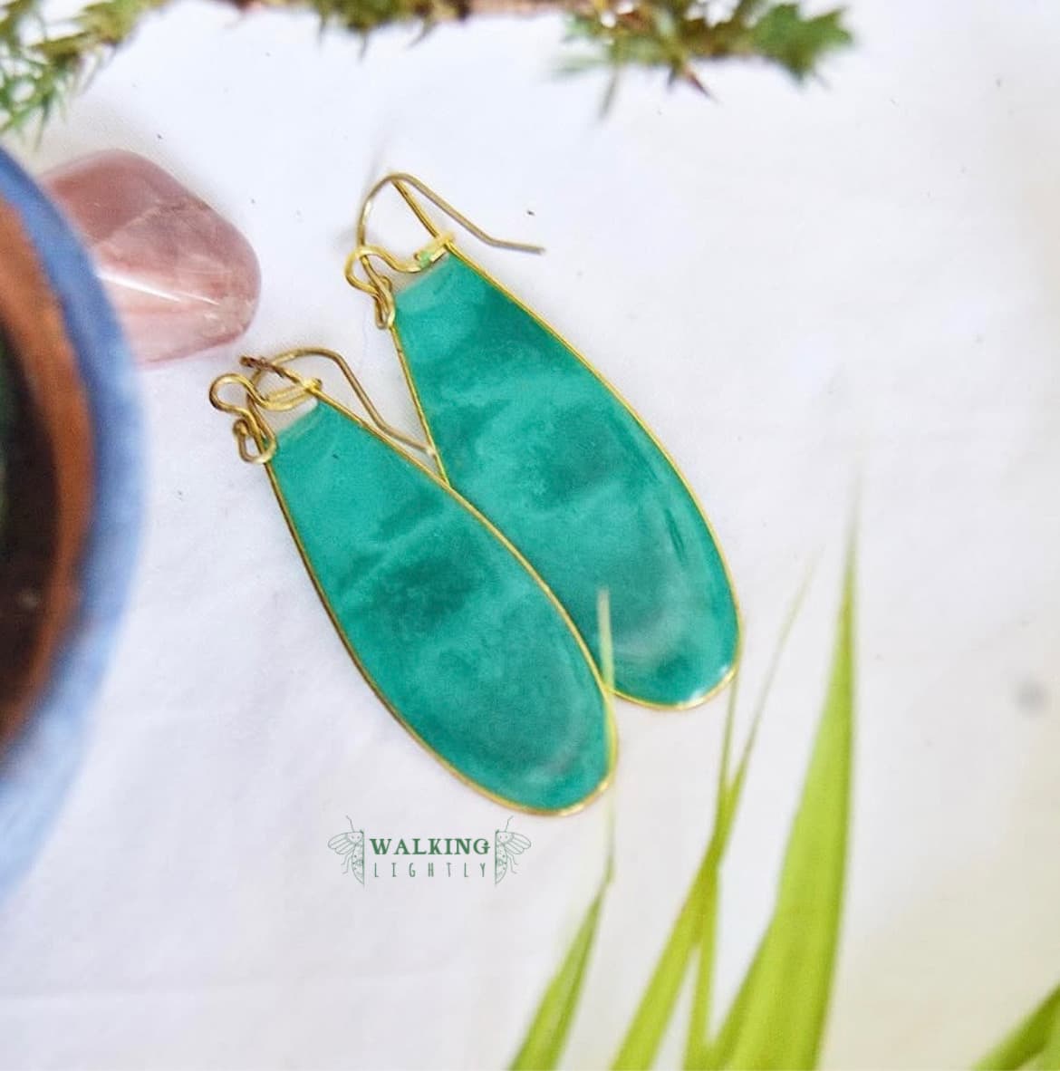 Malachite Resin Effect Earrings