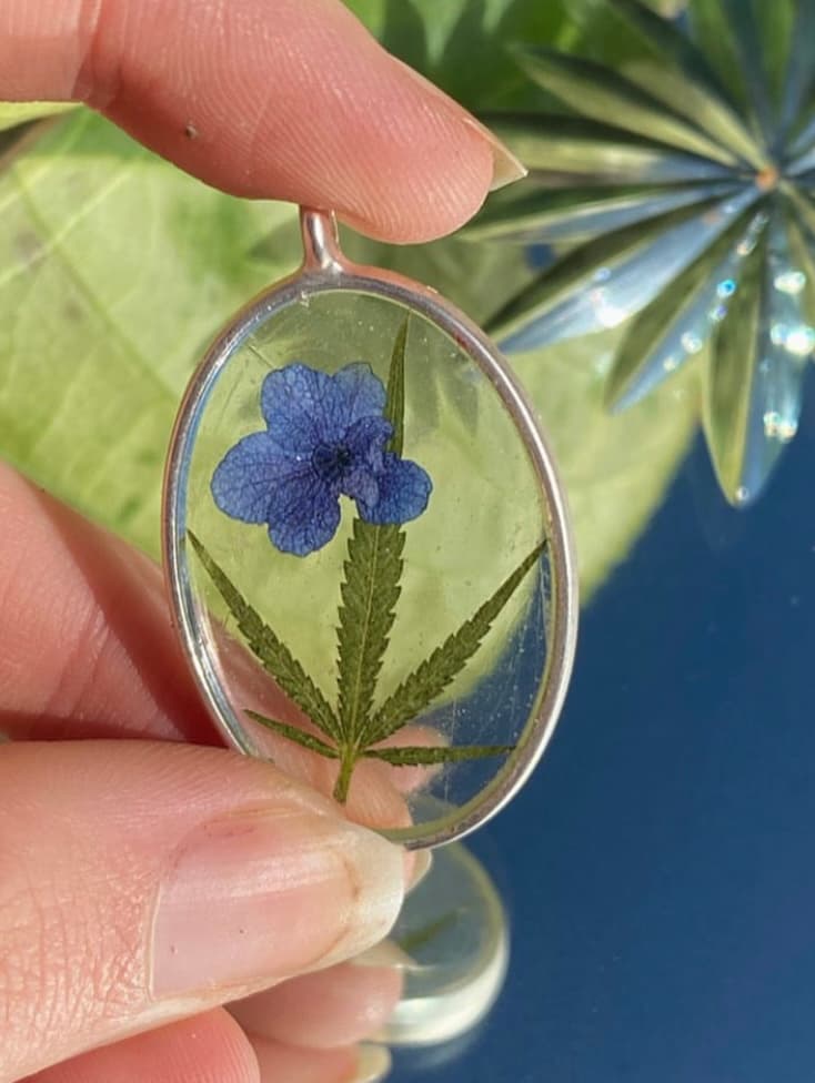 Hydrangea & Sativa Leaf 2