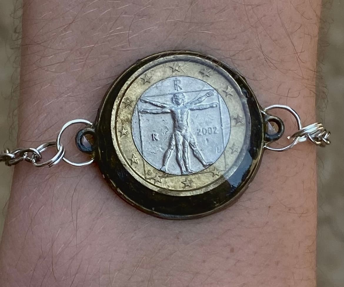 Coin & Moss Bracelet