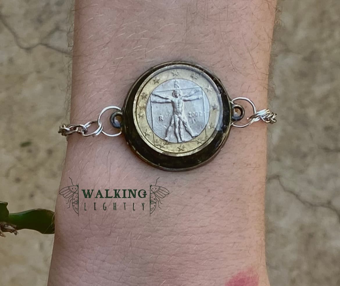 Coin & Moss Bracelet