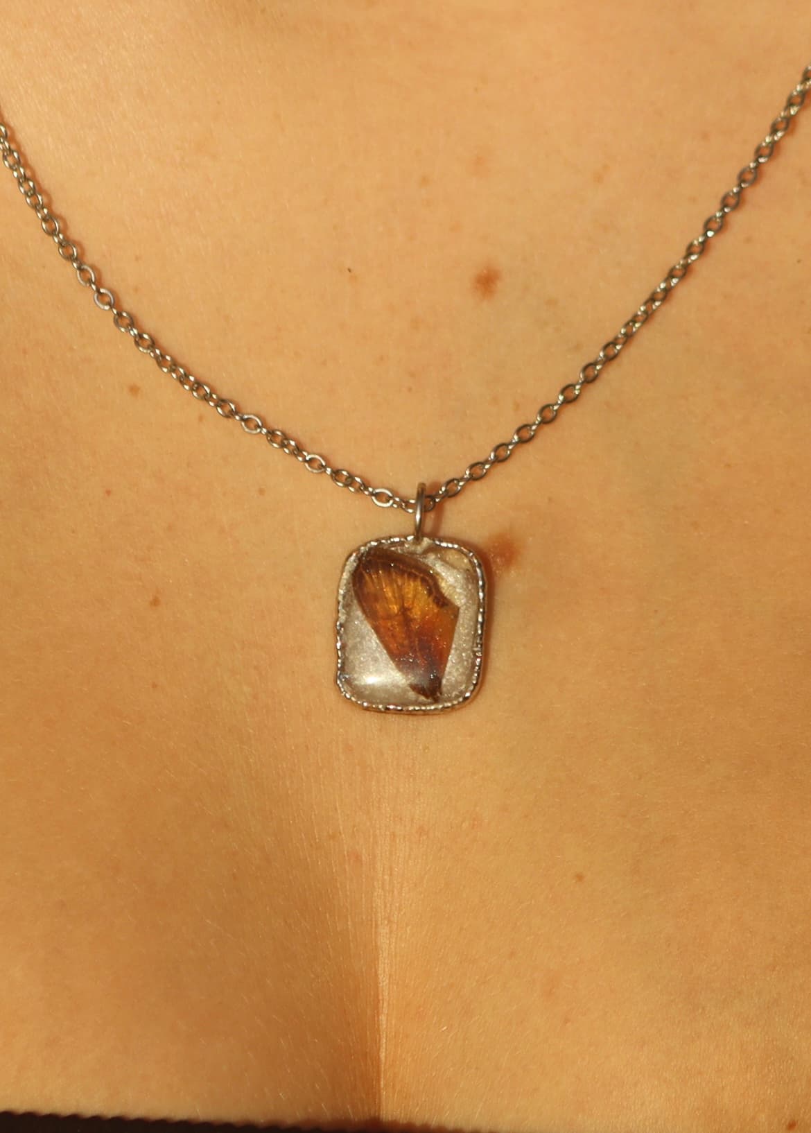 Cicada Beetle Wing Necklace