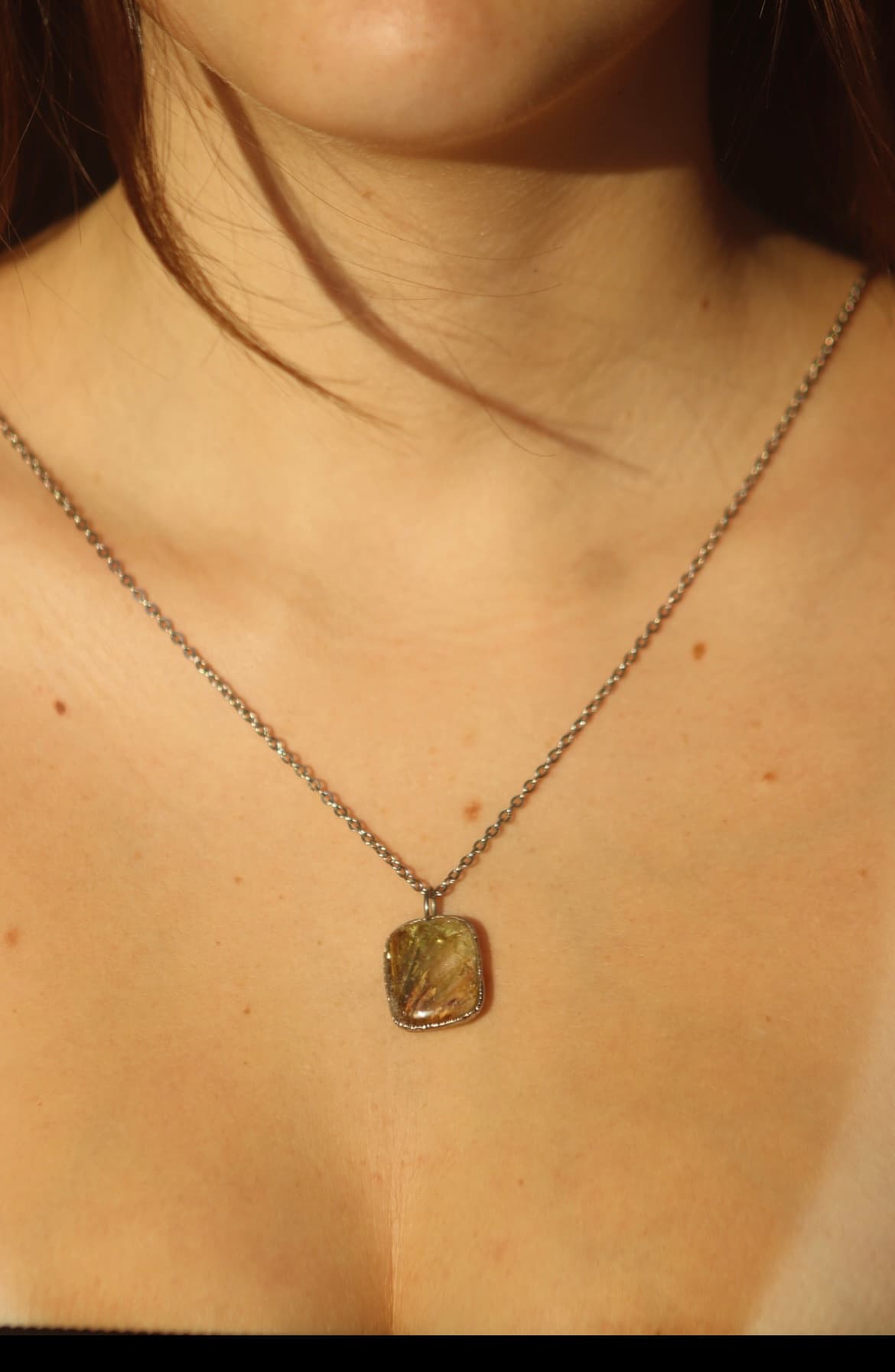 Green Hawkmoth Wing Pendant